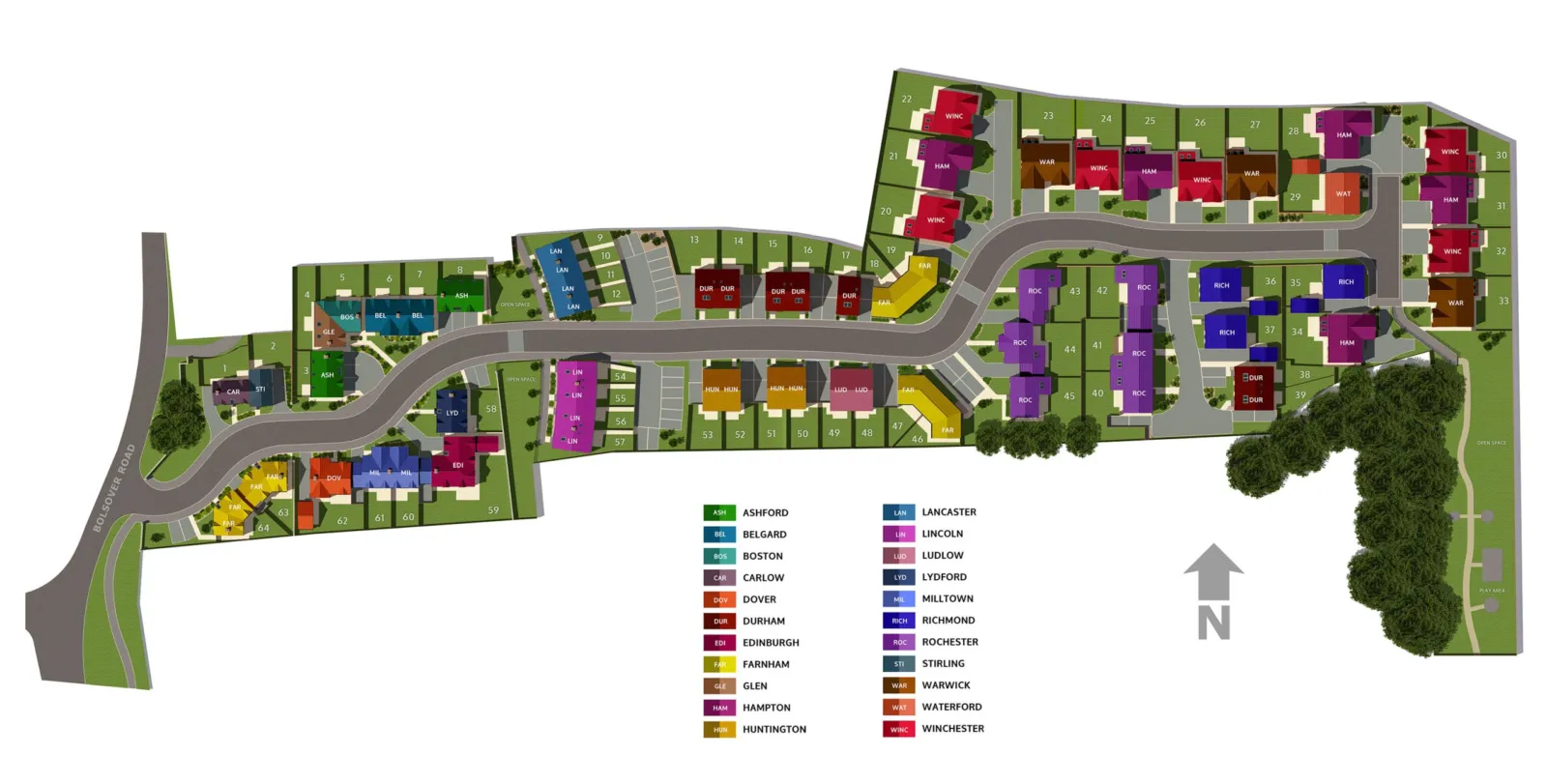 Glapwell Gardens site plan
